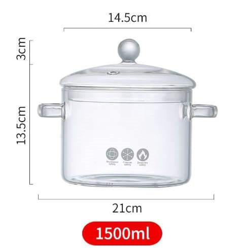 Clear Glass Cooking Pot
