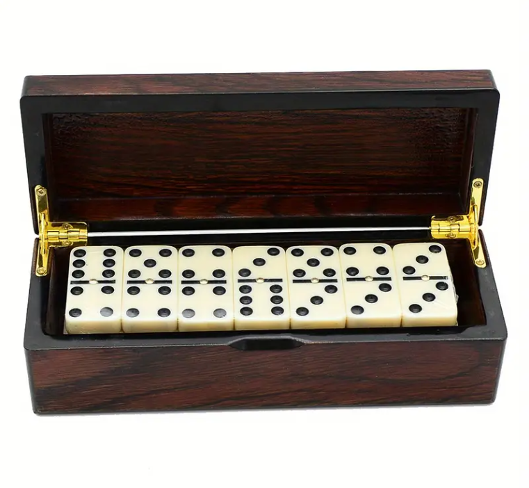 Dominoes in Lacquered Wood Box