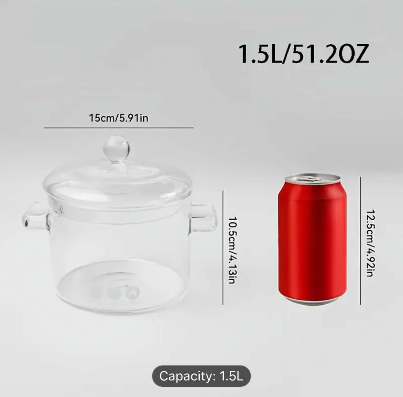 Clear Glass Cooking Pot
