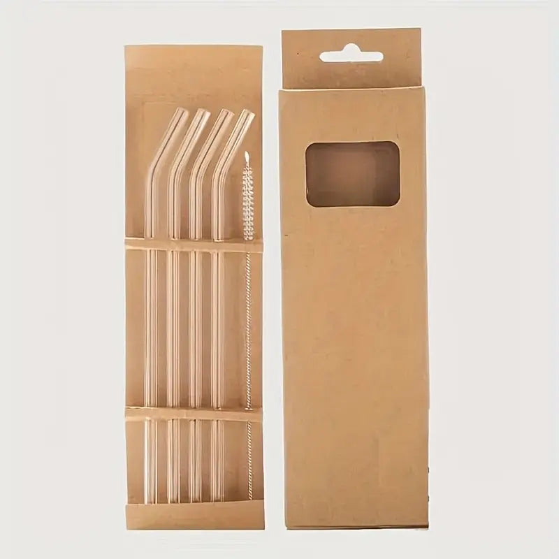 Eco-Friendly Glass Straw Set of Four