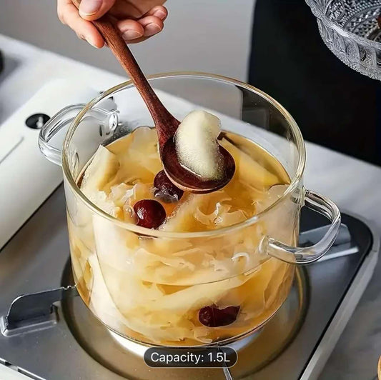 Clear Glass Cooking Pot