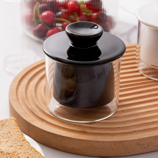 Ceramic French Butter Keeper – Glass Base